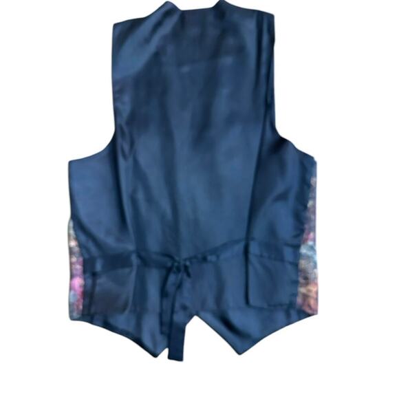Best American Clothing Co. Women's Multicolor Floral Print Button Front Vest - Picture 7 of 7